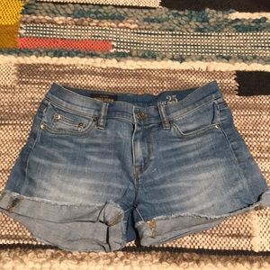 J Crew light wash jean shorts size 25